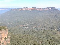 Blue Mountains   From the Echo Point lookout near Katoomba, west of Sydney, Australia. Note the Three Sisters formation on the left.