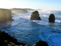 Two Little Pigs   Originally called the 'Sow & Piglets', they became the 'Twelve Apostles' in the 1950s.   The 'sow' was the much larger Muttonbird Island, further west.