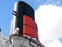 QE2 Funnel   I was able to get a closer view of QE2 from the passenger terminal.