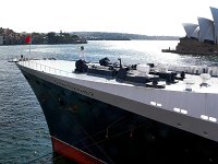 QE2 Bow   The pointy end with the Opera House in the background.